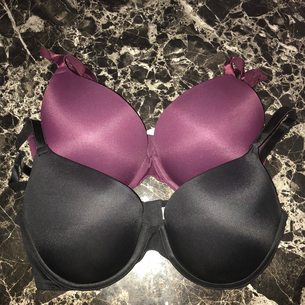 Two Victoria Secret Pink push up bras